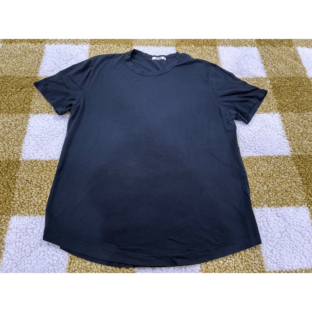 Buck Mason Mens Black Cotton Curved Hem Crew Neck T-Shirt BM11007.101 Size M